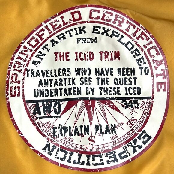 Springfield Free Festival Down /Feather Puffer Vest Black Yellow size L - Picture 8 of 11